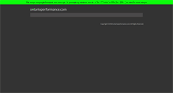 Desktop Screenshot of ontarioperformance.com